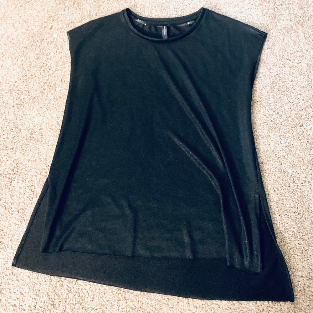 Sheer black tank top